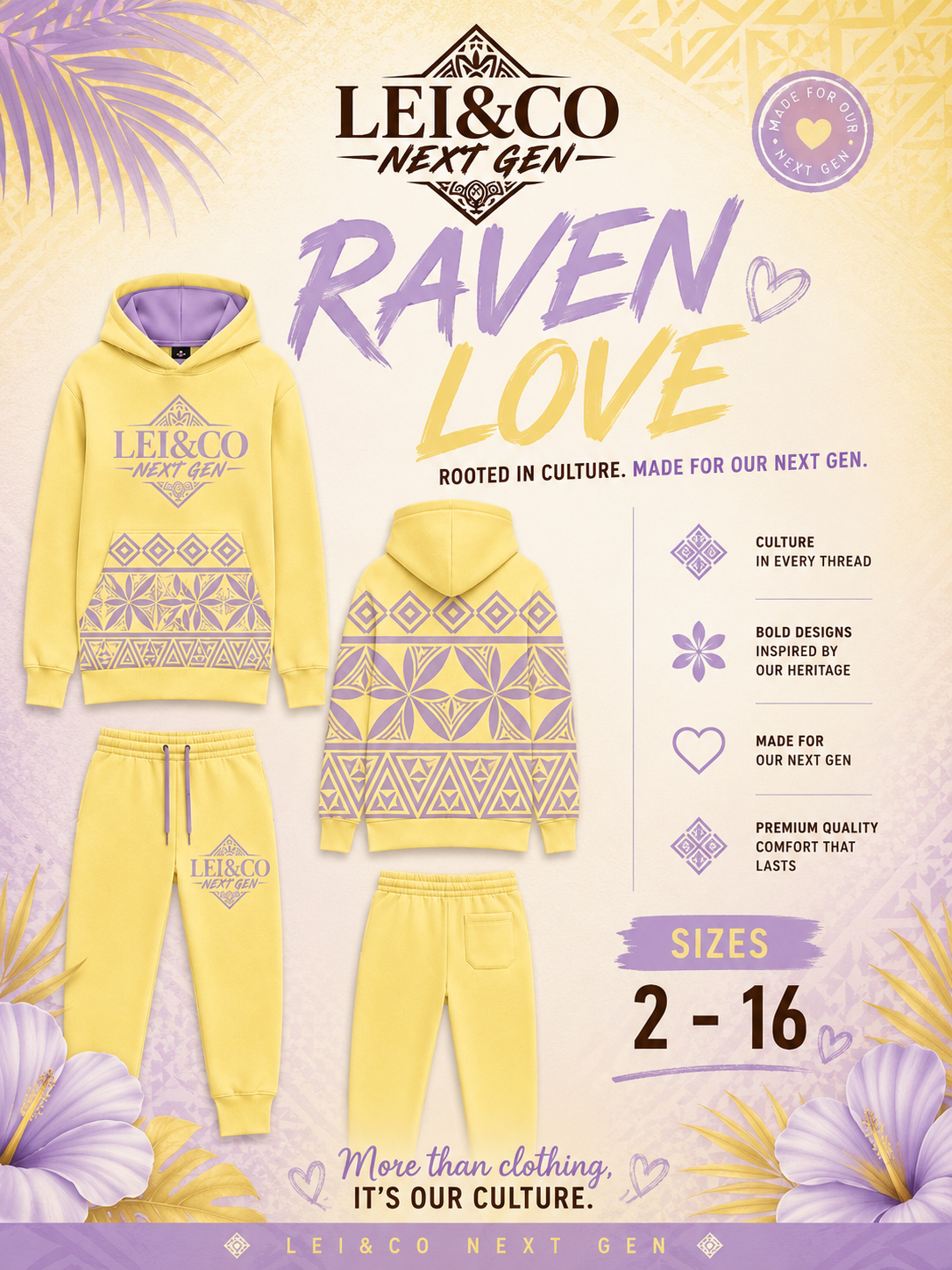 PRE-ORDER.                                             LEI&CO NEXT GEN 🔥 Kids Tracksuit