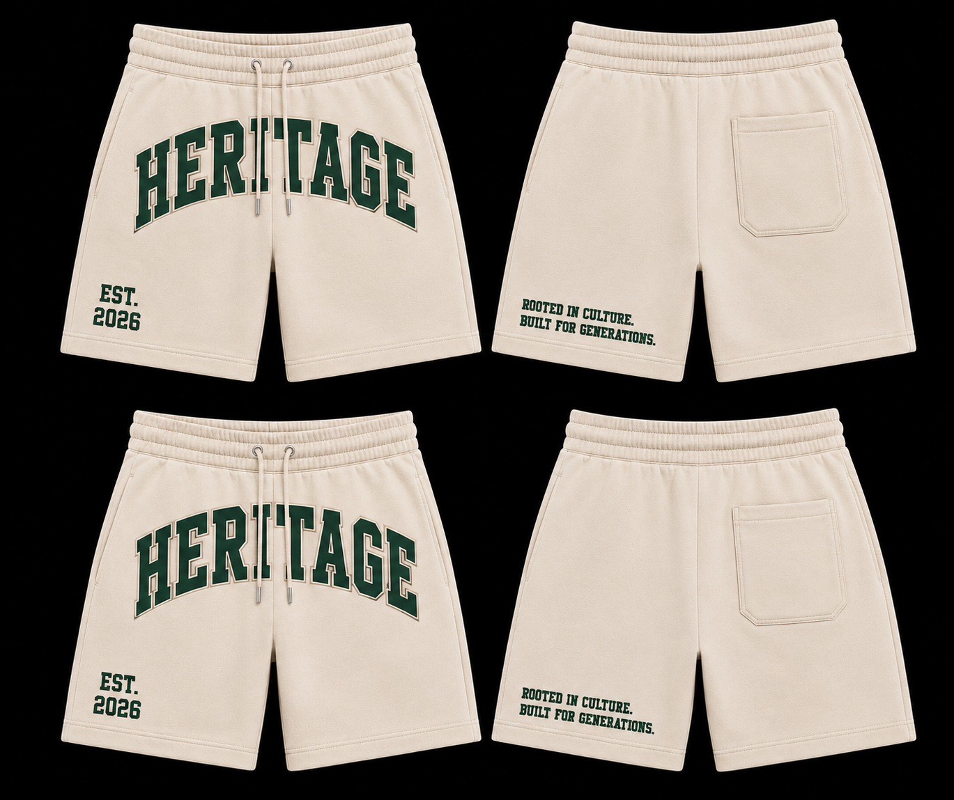 LEI&CO Heritage Premium relaxed shorts 🔥 (Emerald)