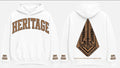 PRE-ORDER                      HERITAGE HOODY.                              (Pure White)