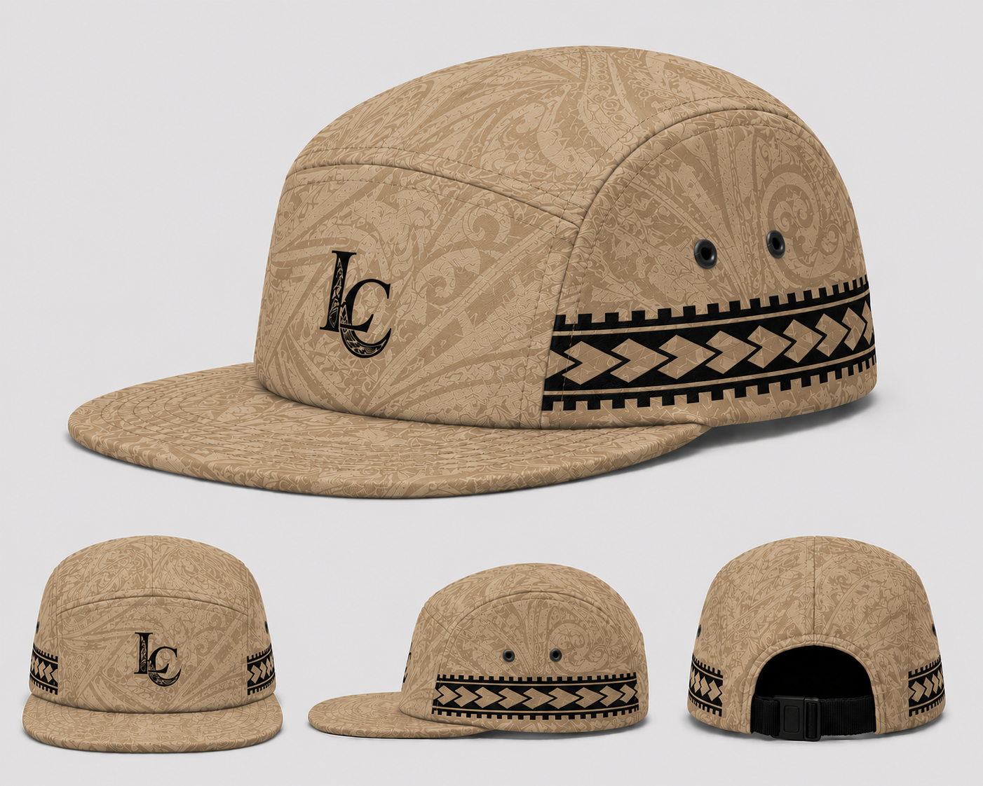 PRE-ORDER.                                       TOA MALOSI 5 PANEL CAP                               (Light Brown & Black Edition)
