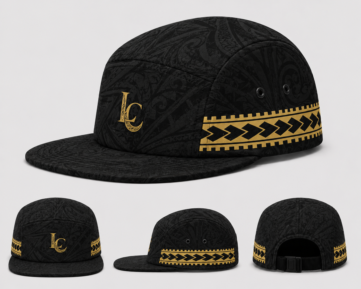 PRE-ORDER                                        TOA MALOSI 5 PANEL CAP (Black &Gold Edition )