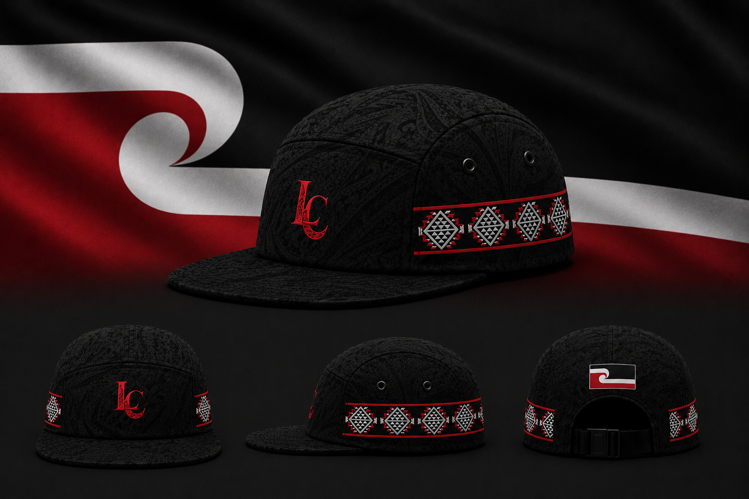 PRE-ORDER                           MANA 5 PANEL CAP.                        (Red, White & Black Edition)